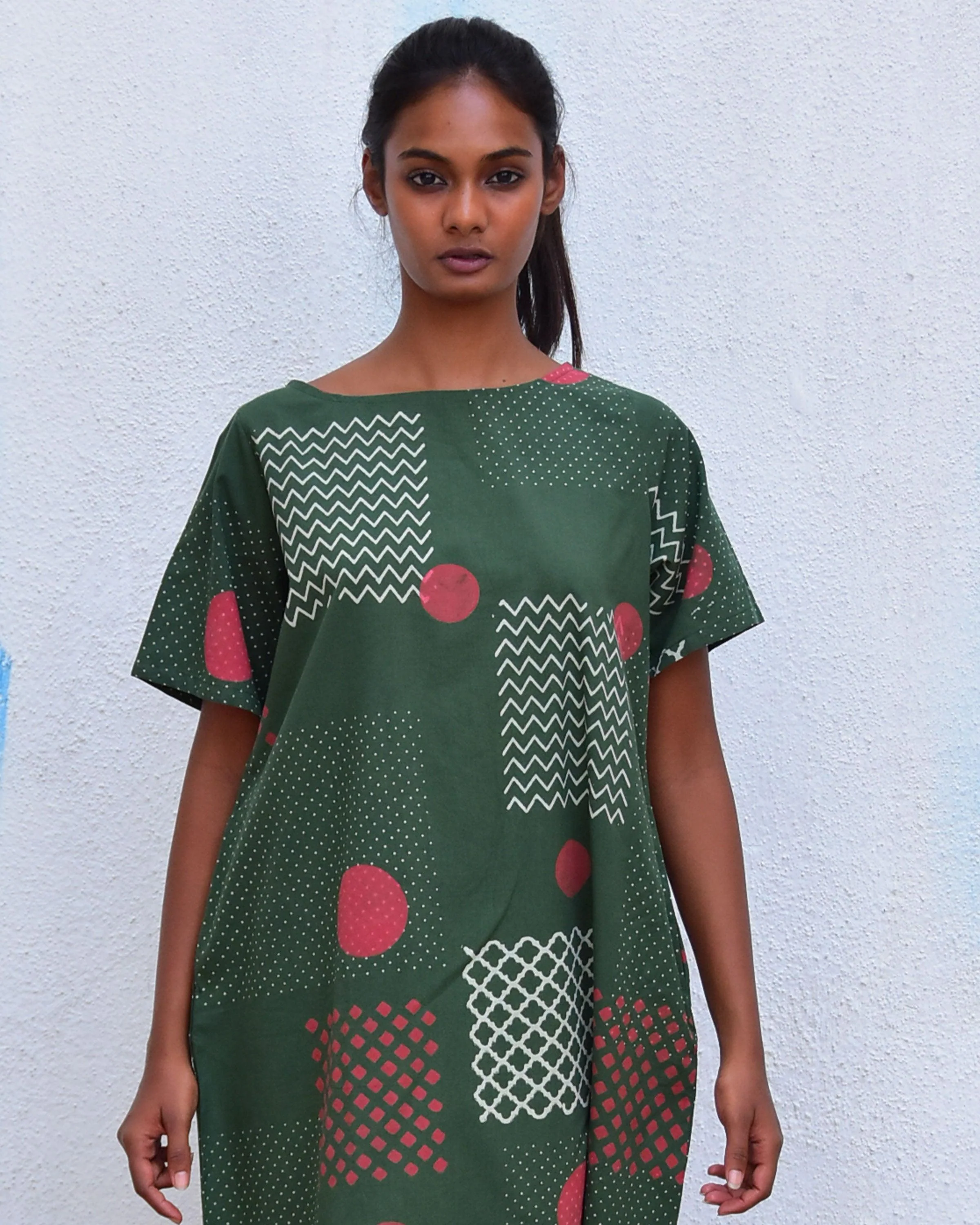 Agatha's Mind Handblockprinted Cotton Dress-Sor - Image 7