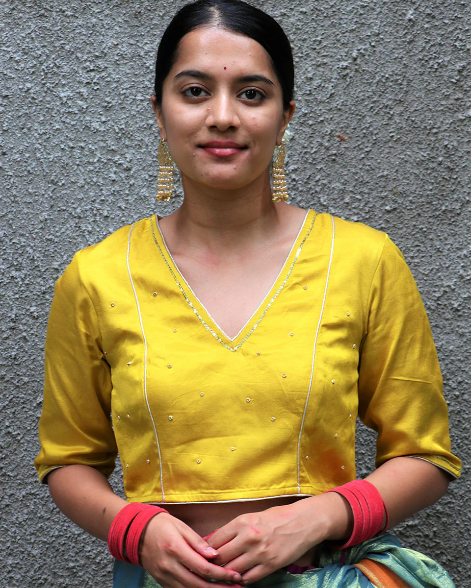 Akshara Mashru Silk Blouse - Chandani - Image 2