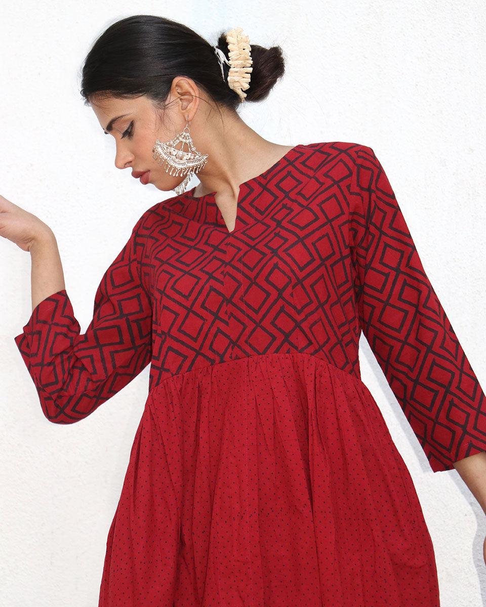 Aurora Block printed Cotton Kurta Set - NOMAD - Image 6