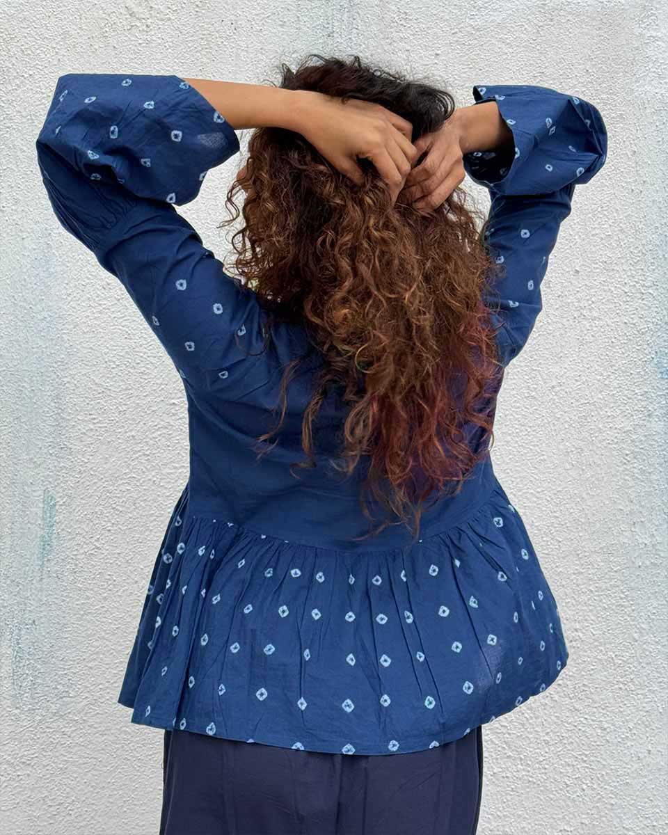 Bluebird Bandhej Cotton Top - Image 6