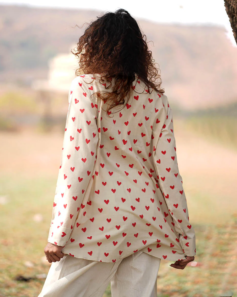 Dil Ibadat Handblock Printed Cotton Top - Image 8