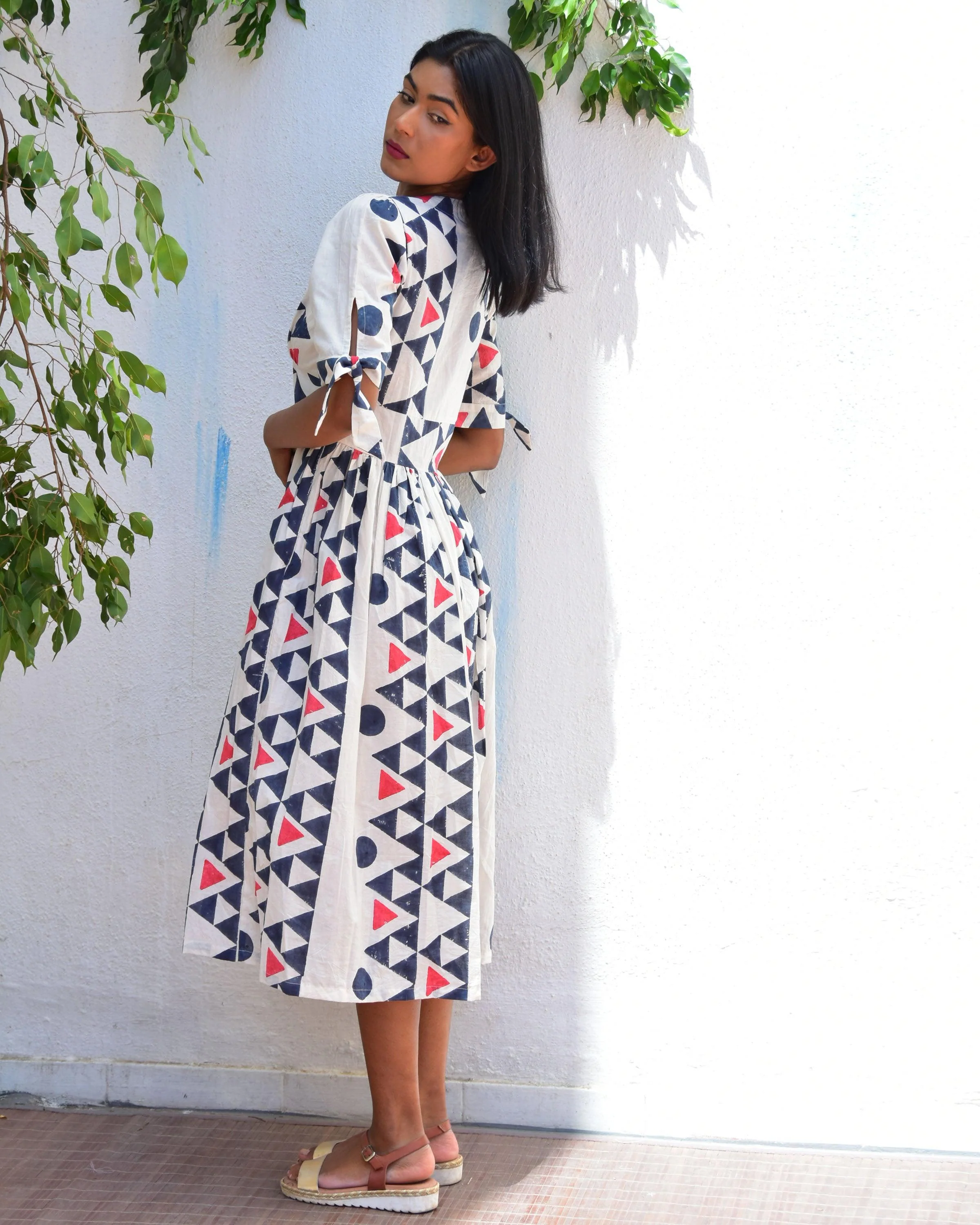 Dreamcatcher Handblockprinted Cotton Dress - Vnmn - Image 6