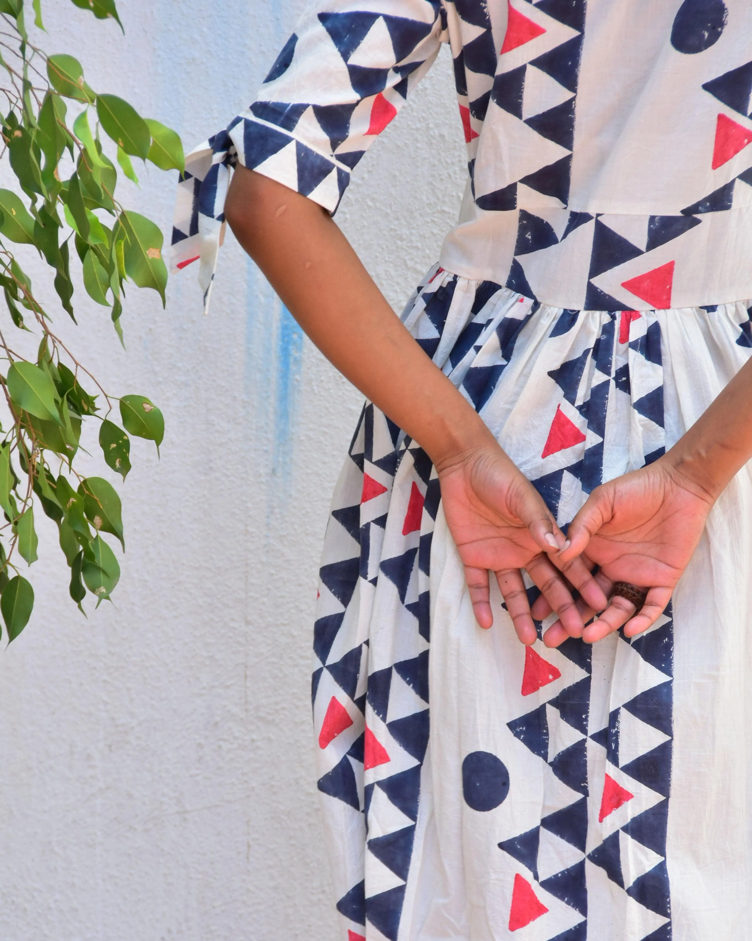 Dreamcatcher Handblockprinted Cotton Dress - Vnmn - Image 8