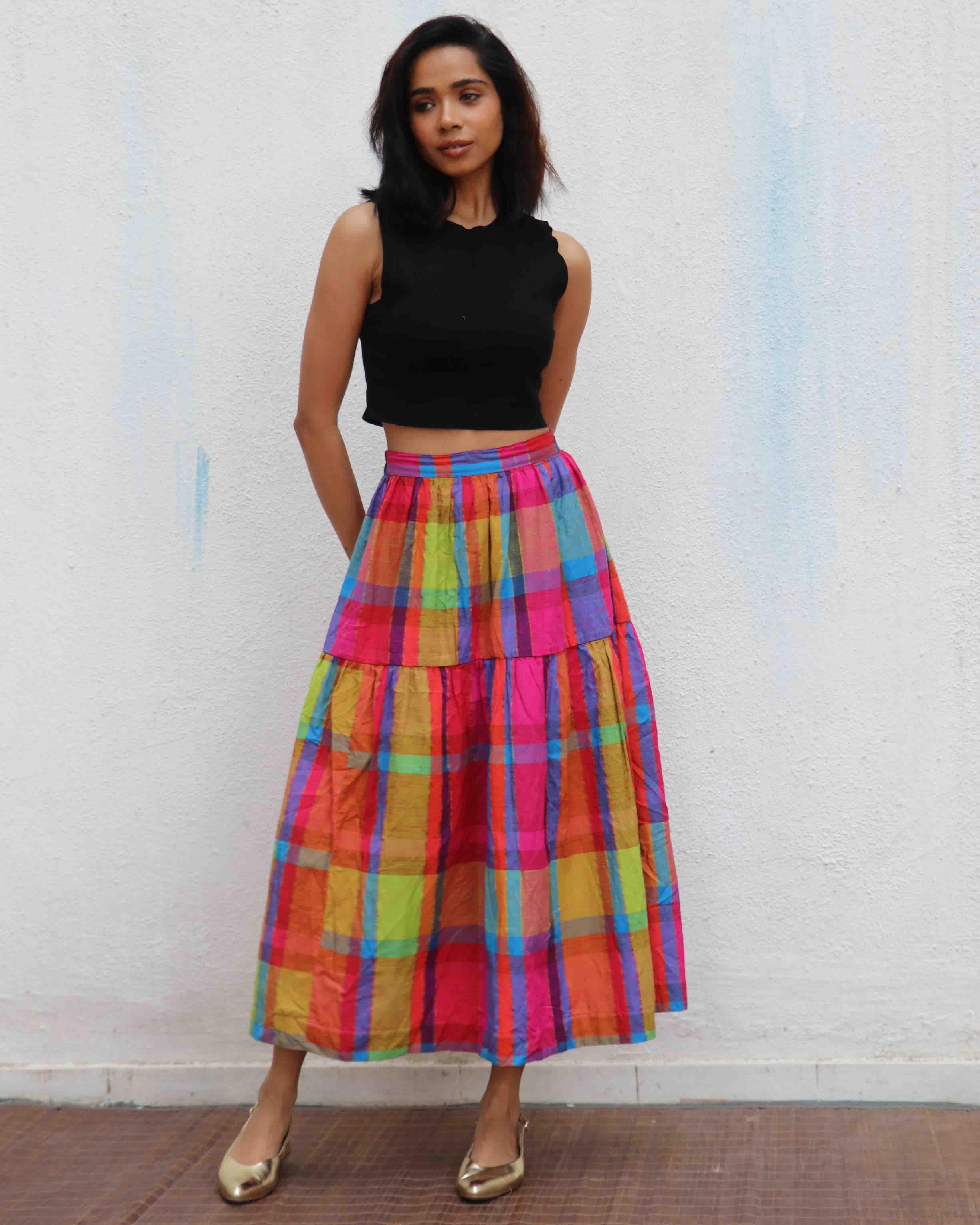 Feodora Handwoven Cotton Skirt - Image 2