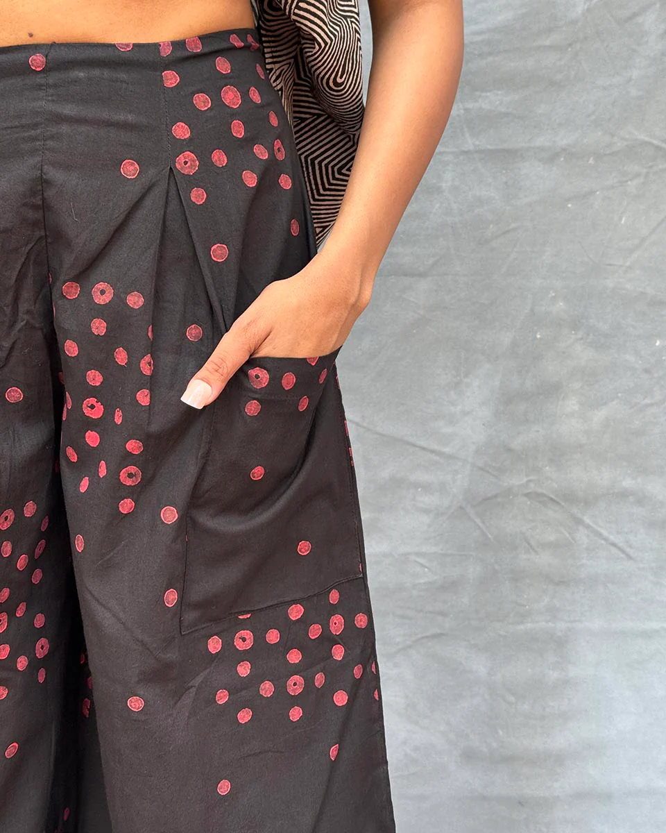 Firelight Glow Blockprinted Cotton Pant - Image 5