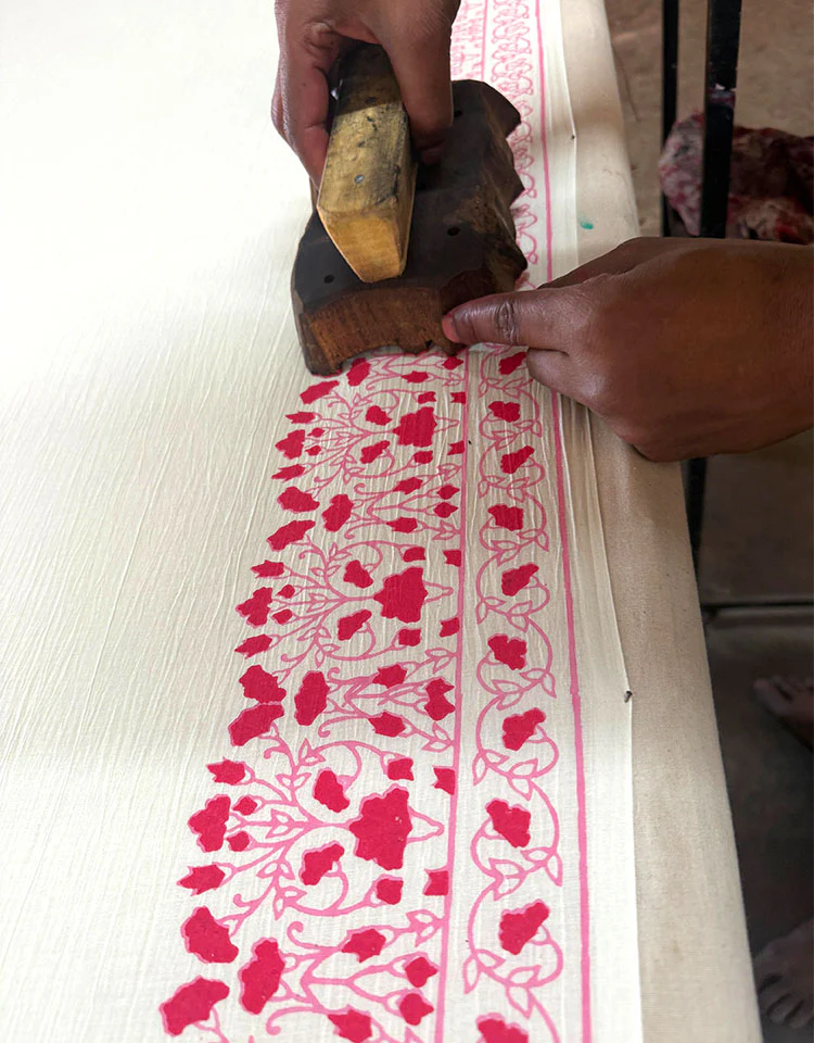 Irisâ€™ Innocence Ivory Block Printed Blouse - MMG - Image 3