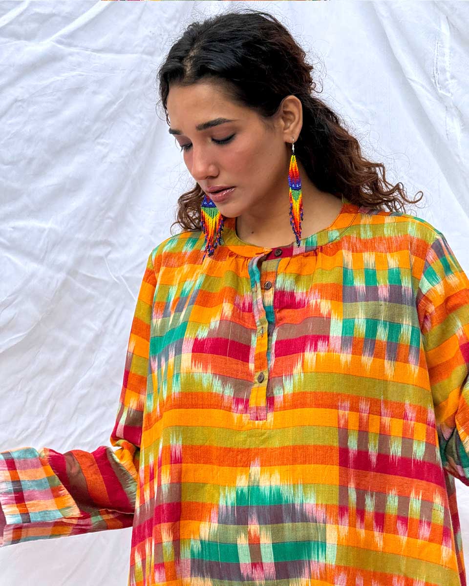 Kajri Gamcha Cotton Dress - GMC - Image 5