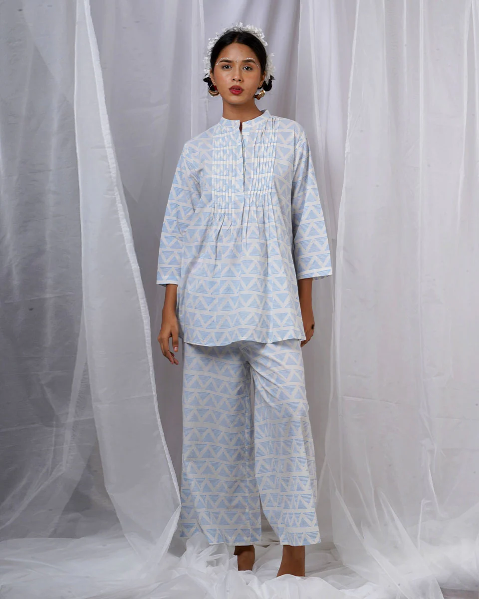Kuhu Ivory Hand Block Printed Top-BAD - Image 9