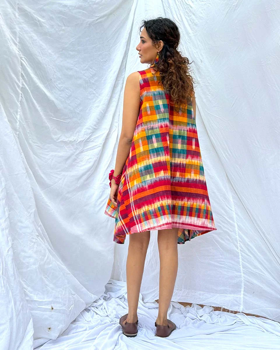 Leelabali Gamcha Cotton Dress - GMC - Image 7