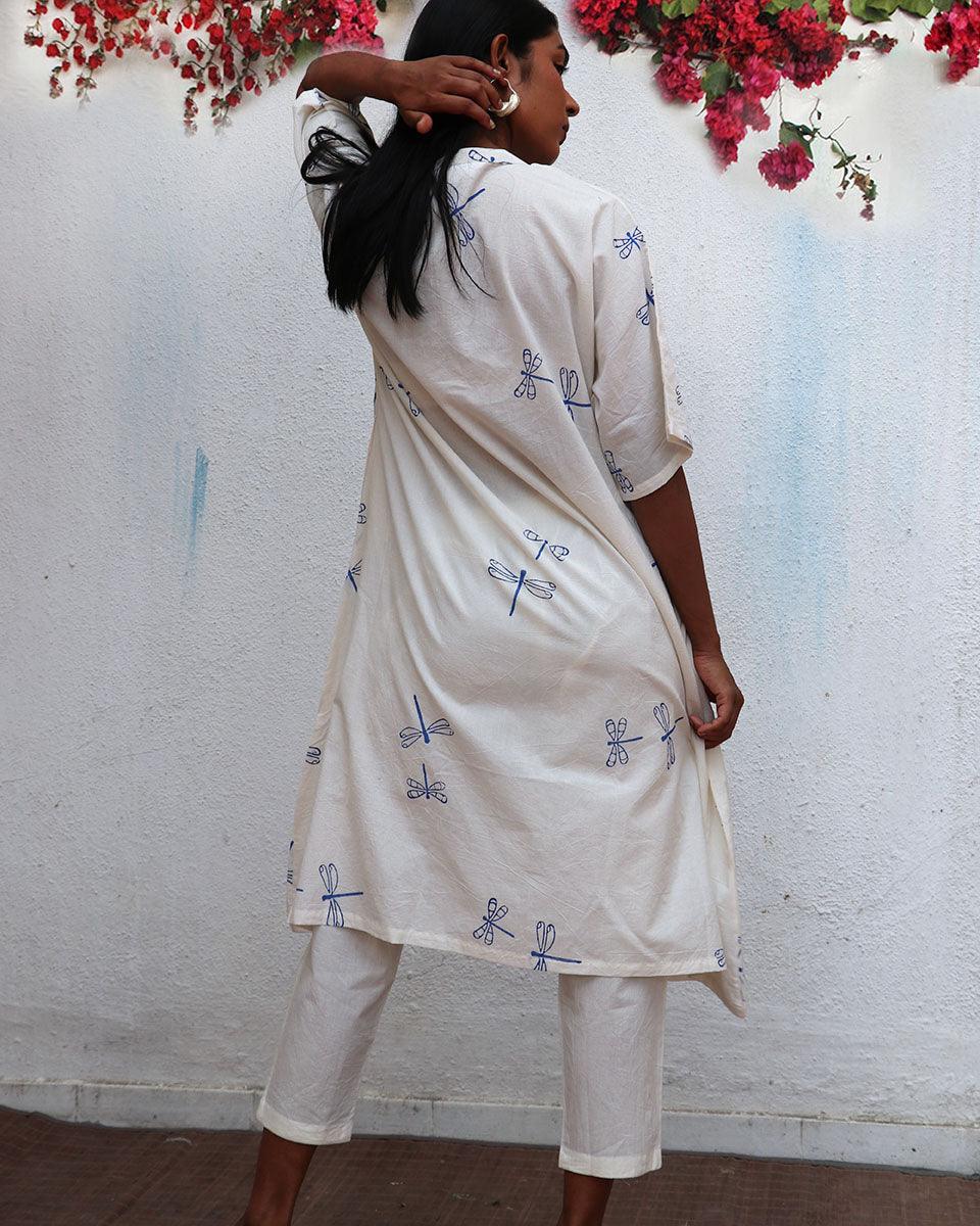 Mariposa Blockprinted Cotton Kurta Set - BGVL - Image 4