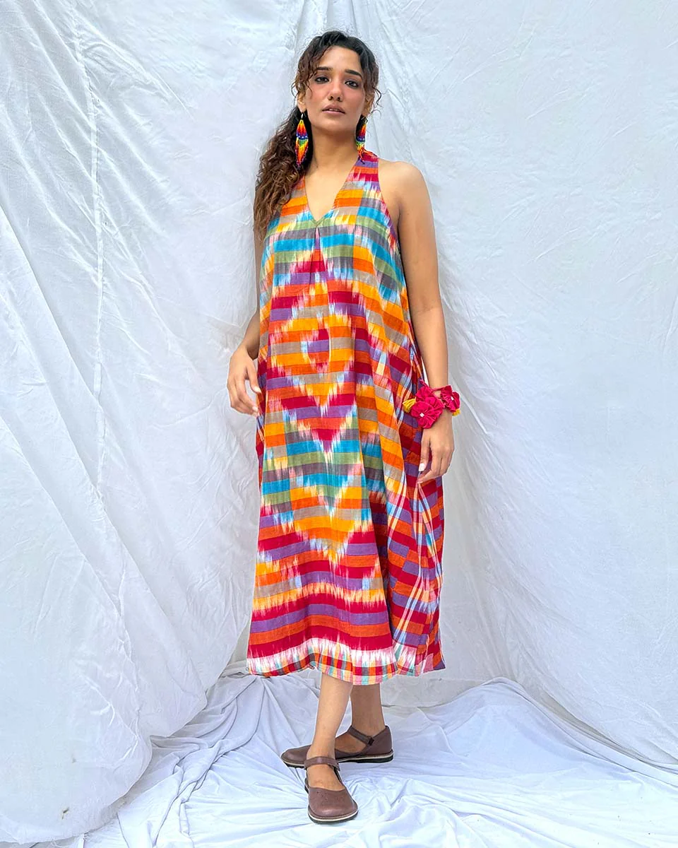 Meghmallar Gamcha Cotton Dress - GMC - Image 6