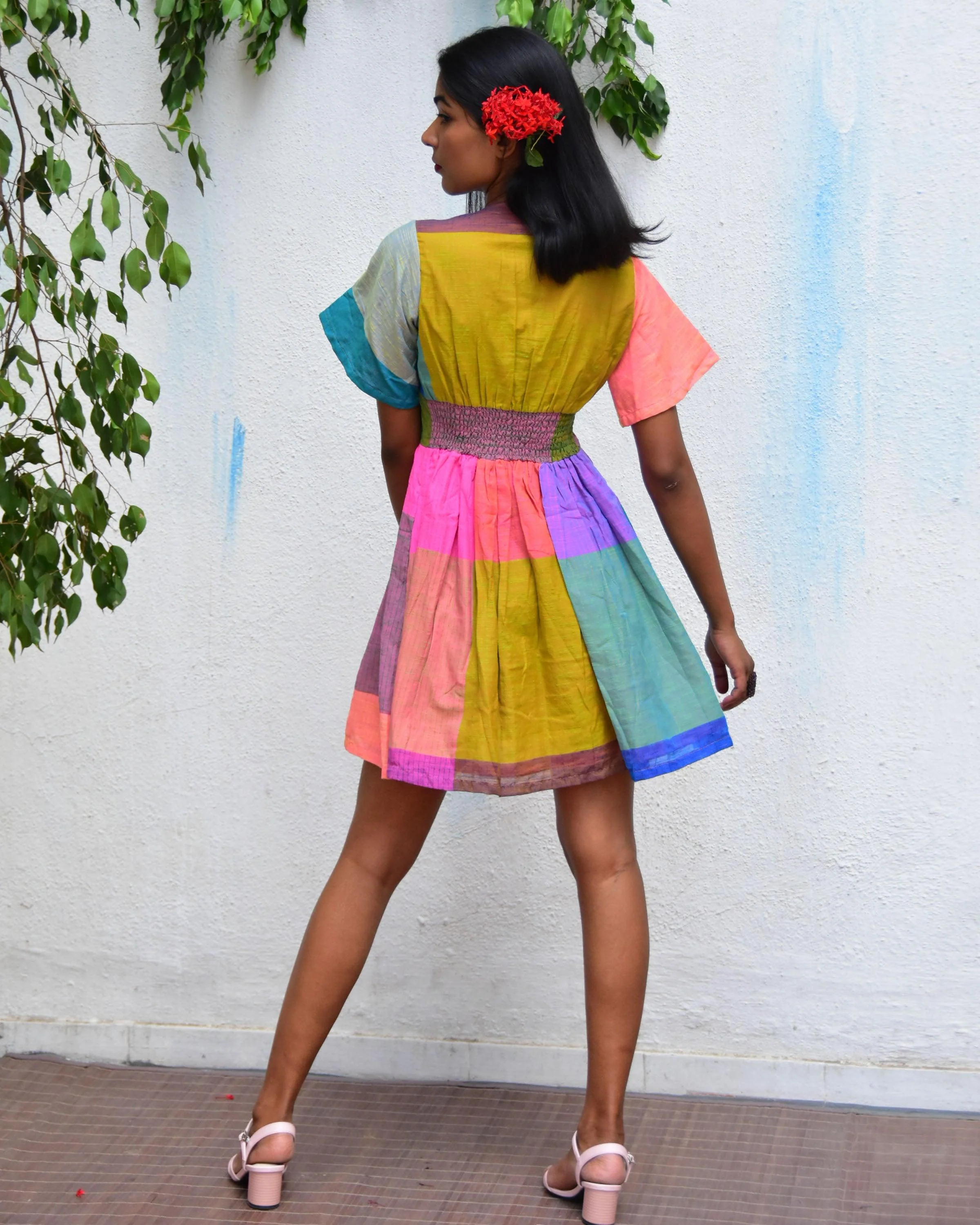 Multicolor Mirage Handwoven Cotton Dress - Rc - Image 8