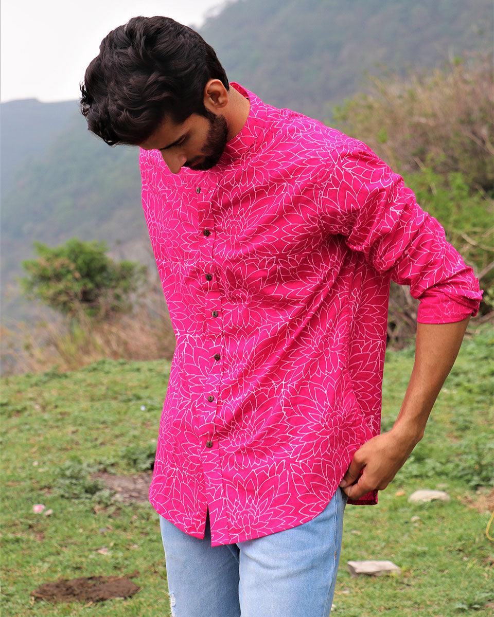Rani Floral Block Printed Cotton Shirt - Image 6