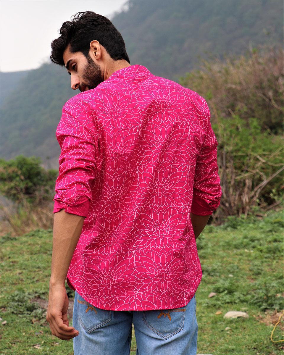 Rani Floral Block Printed Cotton Shirt - Image 7