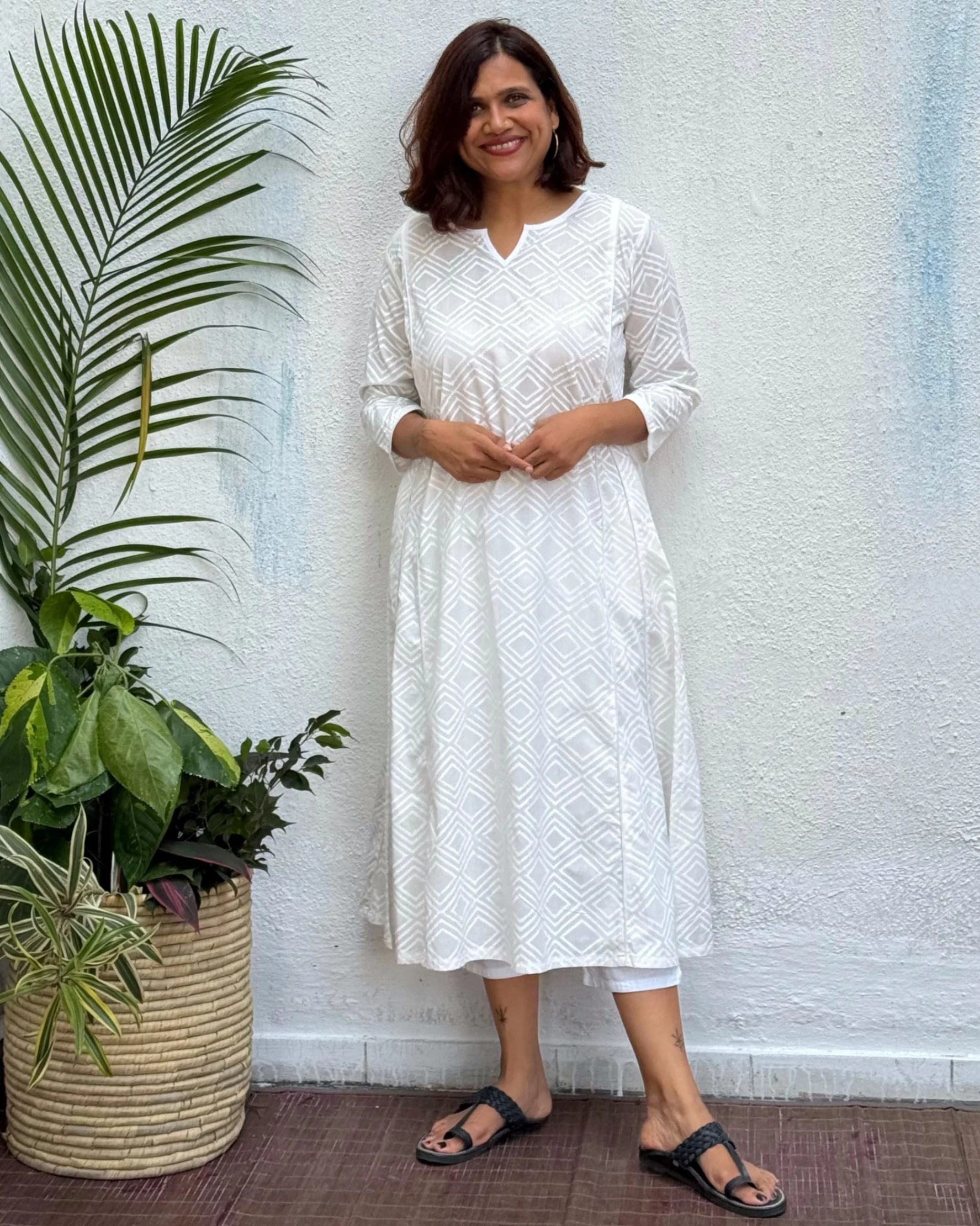 Shagufta Block Printed Cotton Kurti - Image 7
