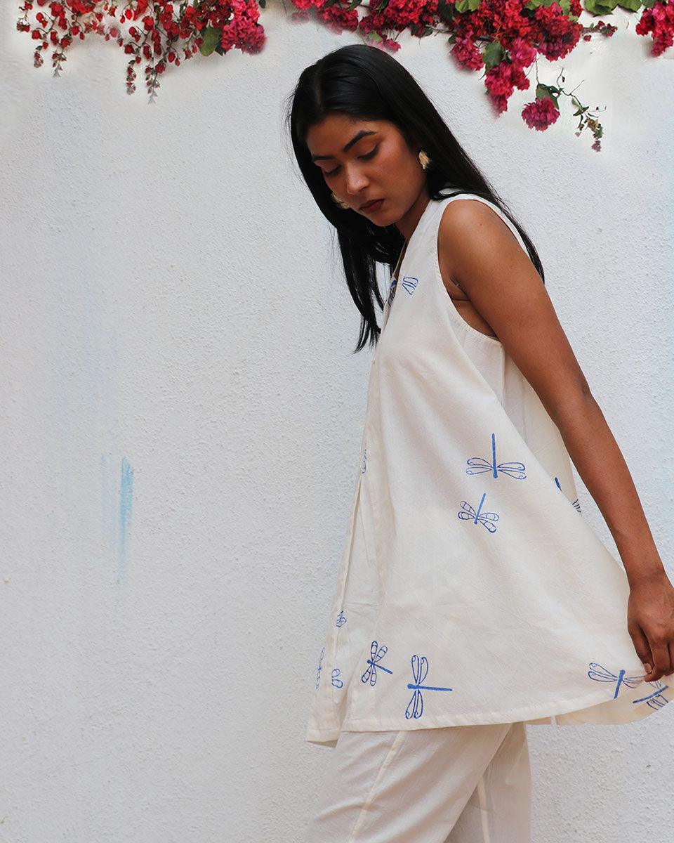 Soha Blockprinted Cotton Top - BGVL - Image 7