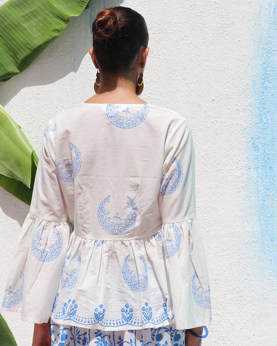 Varsha Handprinted Cotton Top - WITC - Image 5